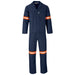 Technician 100% Cotton Conti Suit - Reflective Arms, Legs & Back - Orange Tape-32-Navy-N