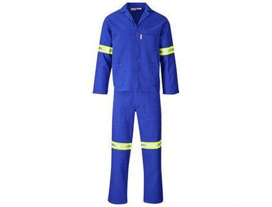Technician 100% Cotton Conti Suit - Reflective Arms, Legs & Back - Yellow Tape-