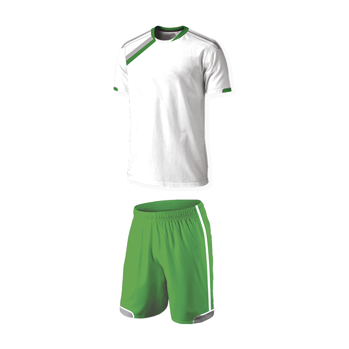Viera Soccer Single Set White/Silver/Emerald / SML / Last Buy - On Field Apparel