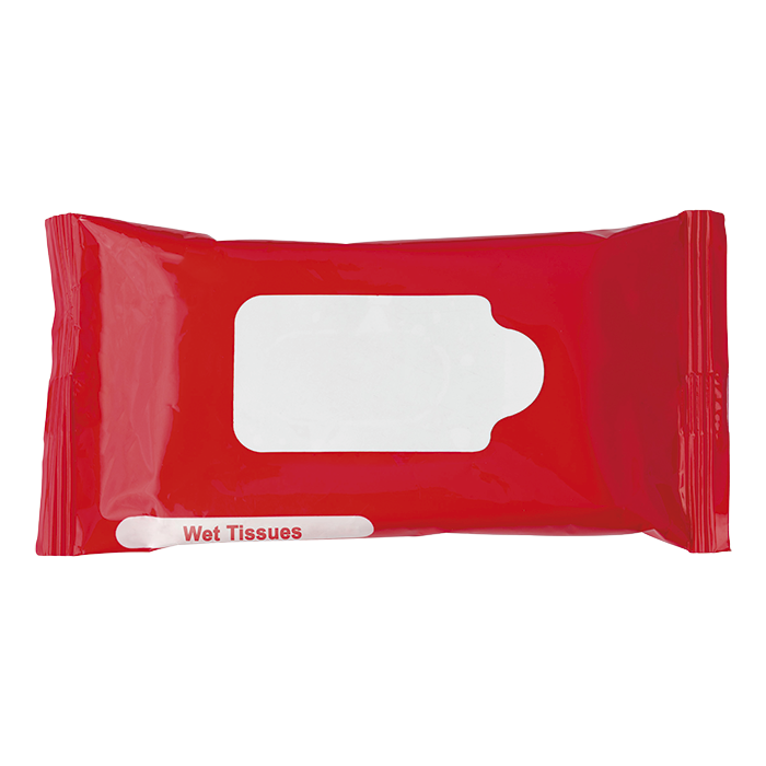 BH6080 - Bag with 10 Wet Wipes Red / STD / Regular - 