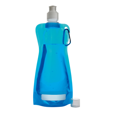 BW7567 - 420ml Foldable Water Bottle with Carabiner Clip Pale Blue / STD / Regular - Drinkware