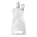BW7567 - 420ml Foldable Water Bottle with Carabiner Clip White / STD / Regular - Drinkware