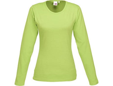 Ladies Long Sleeve Portland T-Shirt - Lime Only-
