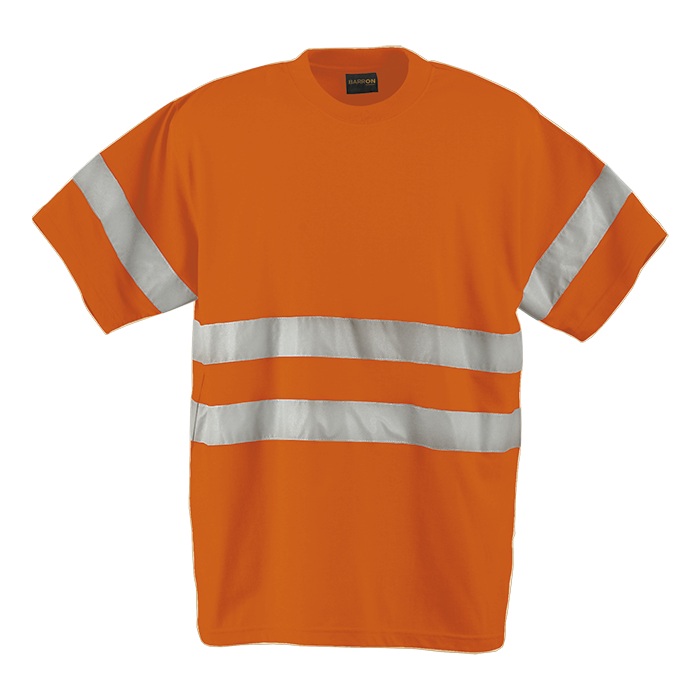 150g Poly Cotton Safety T-Shirt with tape Orange / SML / Regular - High Visibility
