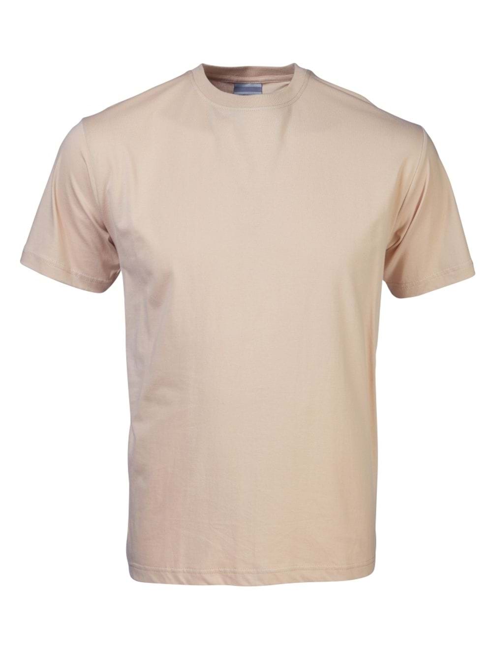 165G Crew Neck T-Shirt - Beige Light Brown / 4XL