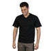 170g Combed Cotton V-neck T-shirt Black / 5XL