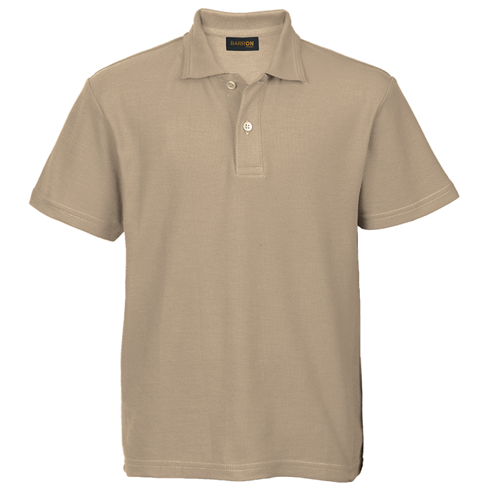 175g Kiddies Pique Knit Golfer Khaki / 3 to 4 / Regular - Kids-Golf Shirts