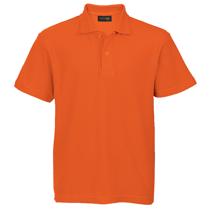 175g Kiddies Pique Knit Golfer Orange / 3 to 4 / Regular - Kids-Golf Shirts