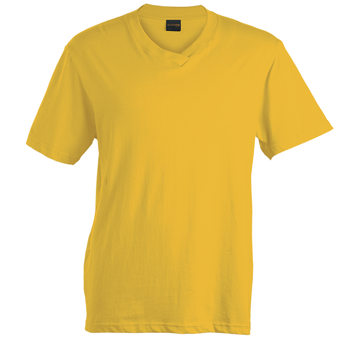 180g Creative V-Neck T-Shirt Yellow / SML / Regular - T-Shirts