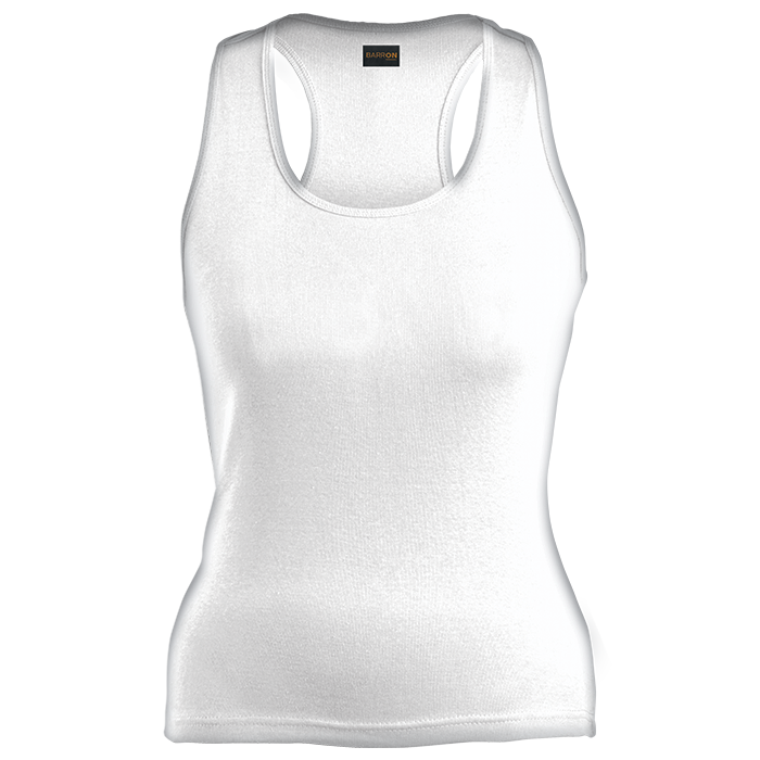 210g Ladies Racer Back White / XS / Last Buy - T-Shirts