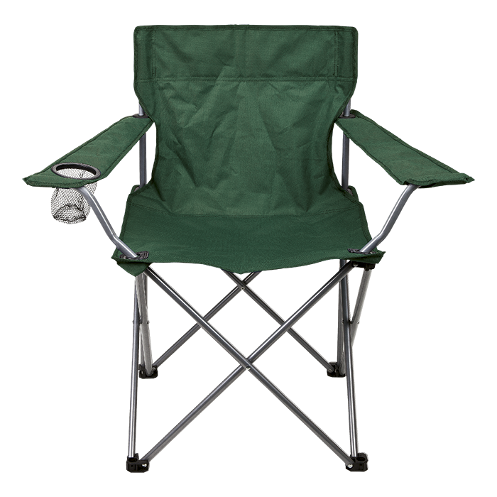 Compact Folding Outdoor Chair with Armrests and Cup Holder