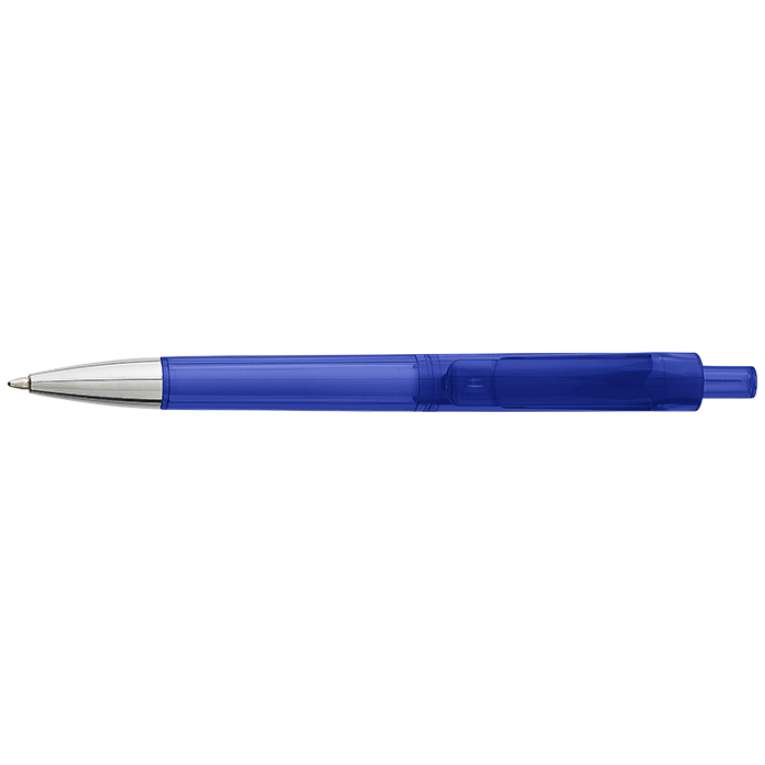 Ballpoint Pen With Transparent Coloured Barrel