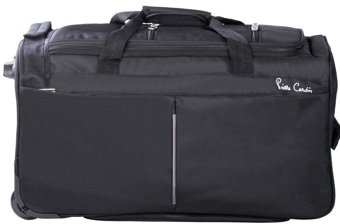 56cm Small Duffel Bag On Wheels with Backpack Straps| Black-Duffel Bags