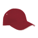6 Panel Single Jersey Cap Red/White / STD / Last Buy - Caps