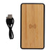 Bamboo Anti-microbial Wireless Powerbank with cable set