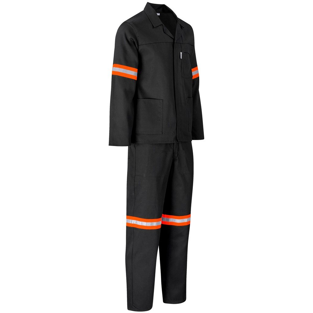 Trade Polycotton Conti - Suit Reflective Arms, Legs & Back - Orange Tape