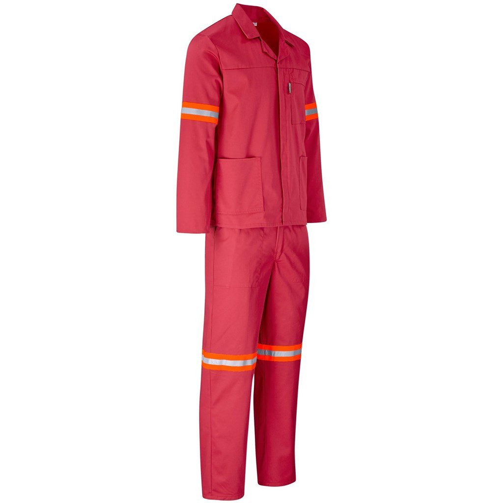 Trade Polycotton Conti - Suit Reflective Arms, Legs & Back - Orange Tape