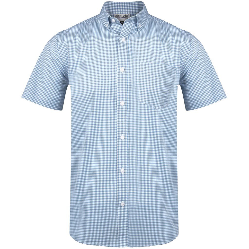 Mens Short Sleeve Edinburgh Shirt  - Blue
