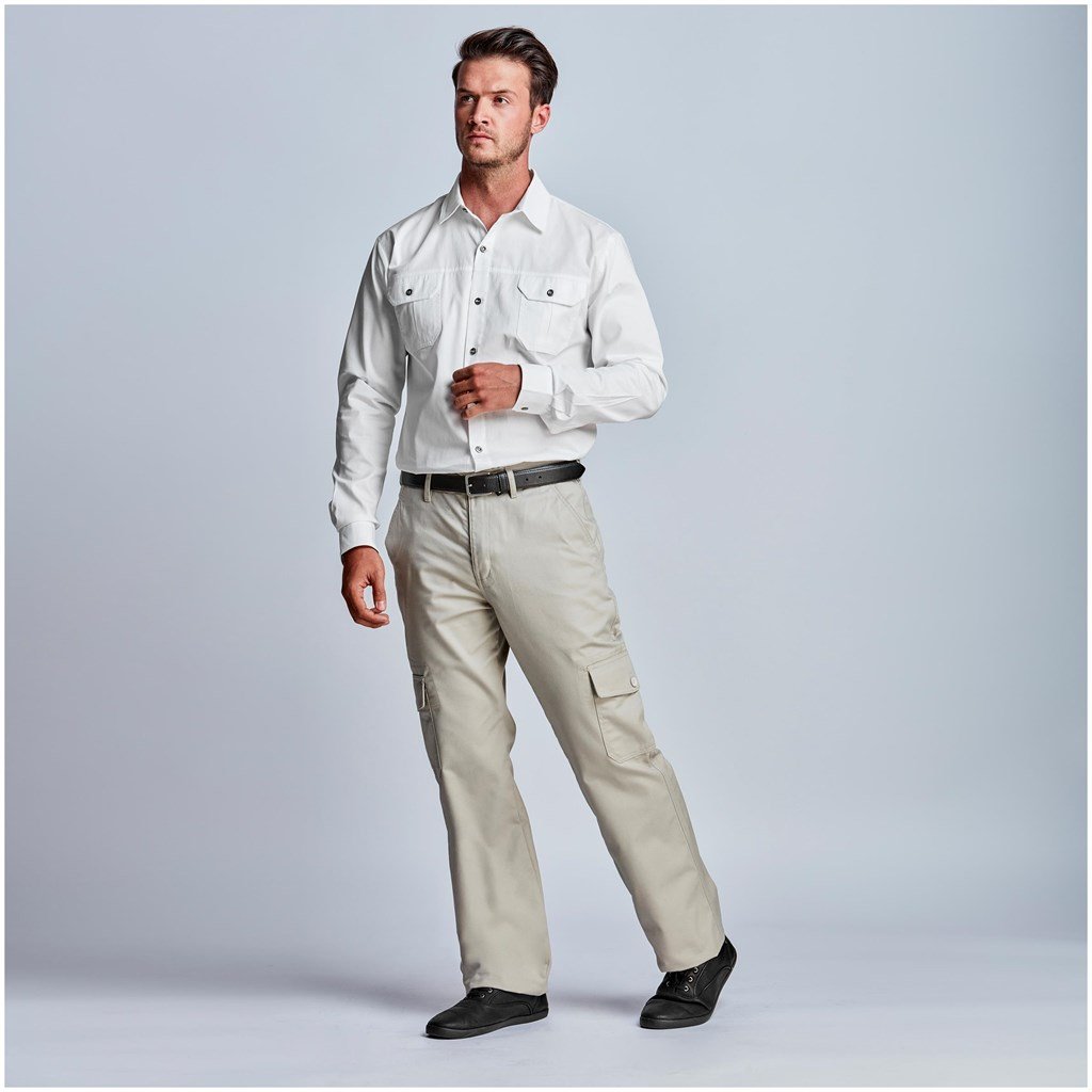 Mens Cargo Pants - Natural