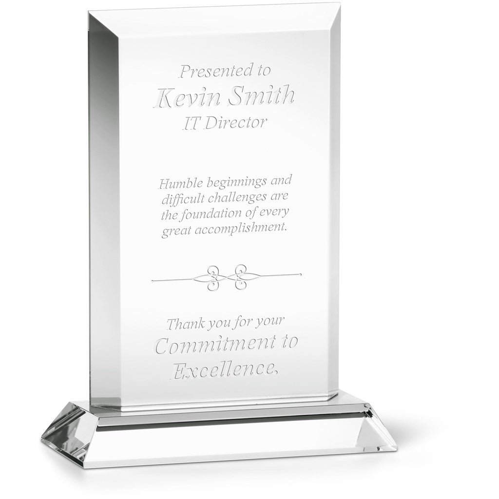 Prestigious Optical Glass Award Trophy