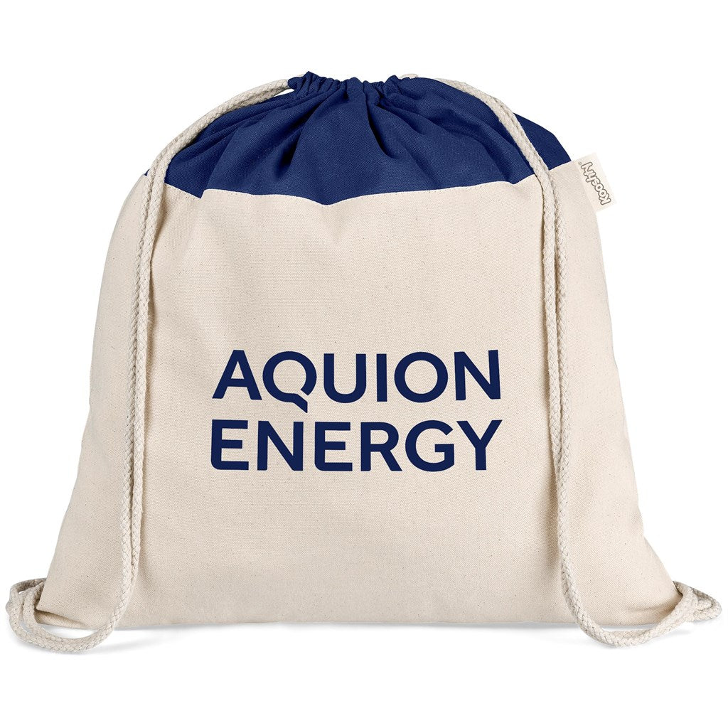 Dominica Jumbo Cotton Drawstring Bag - Navy