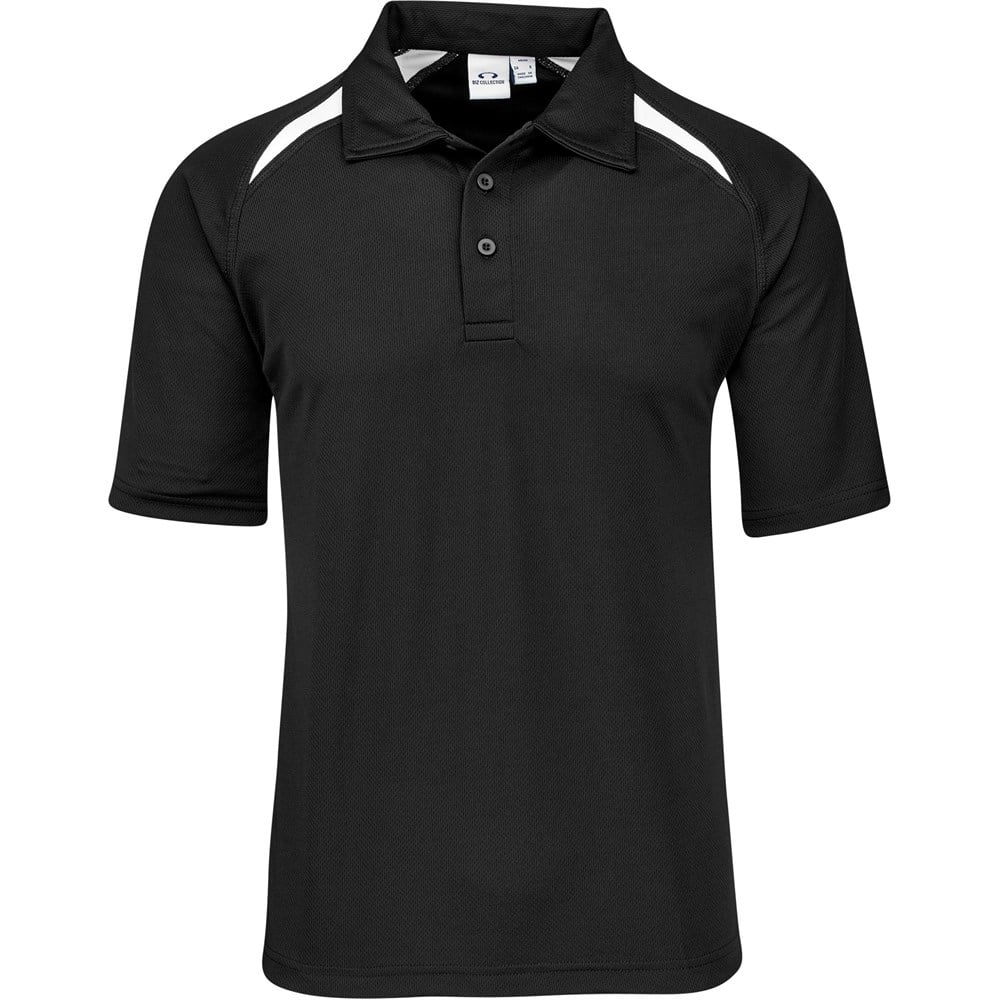 Mens Splice Golf Shirt - Green Gold