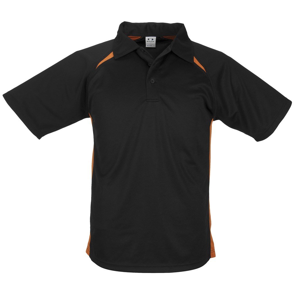 Kids Splice Golf Shirt - Black Red