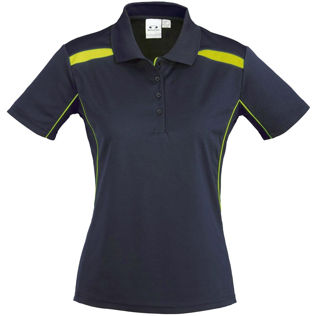 Ladies United Golf Shirt - White Navy