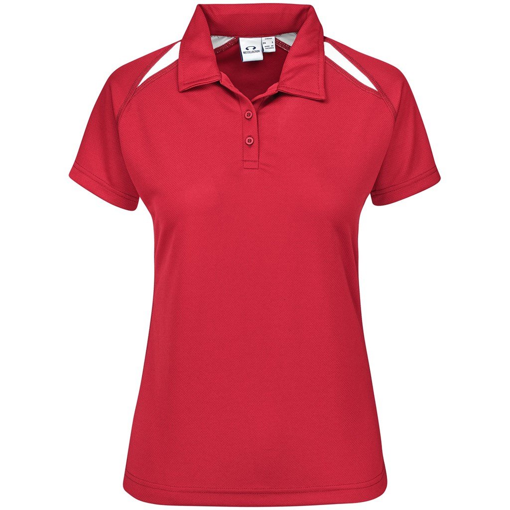 Ladies Splice Golf Shirt - Green Gold