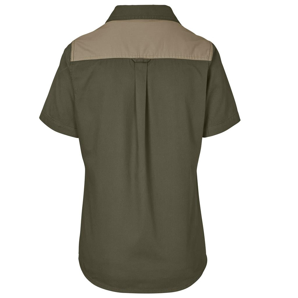 Ladies Short Sleeve Serengeti 2-Tone Bush Shirt