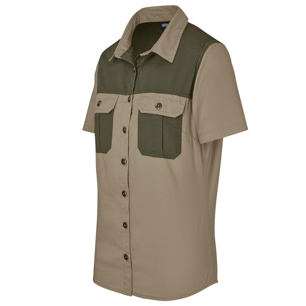 Ladies Short Sleeve Serengeti 2-Tone Bush Shirt