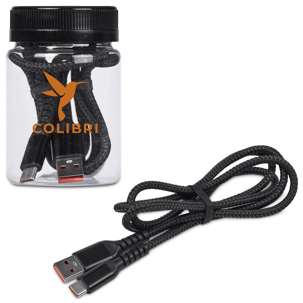 Muttle Fast Charge A2C Cable in Jar