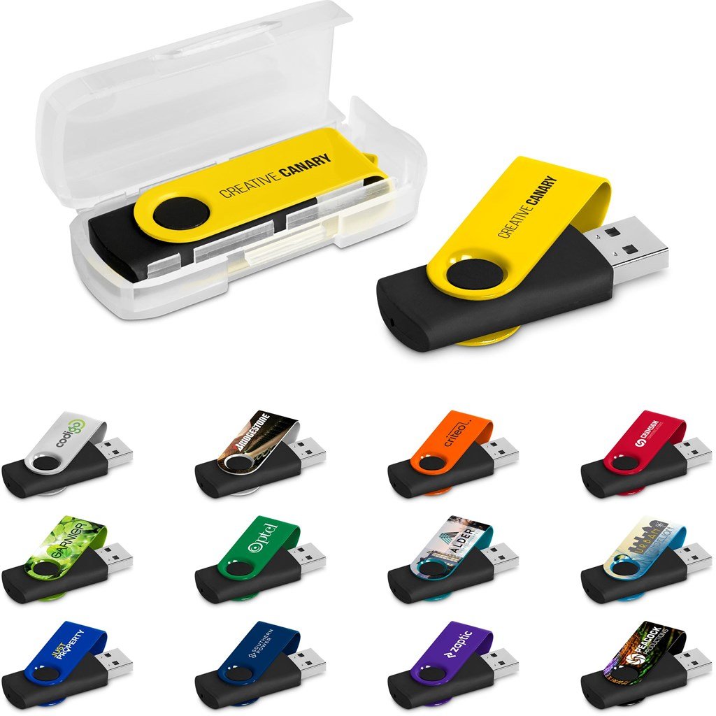 Axis Gyro Black Flash Drive - 8GB