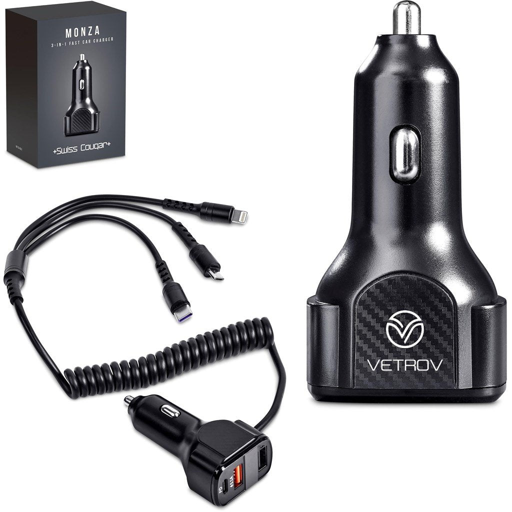 Monza 3-in-1 Fast Car Charger