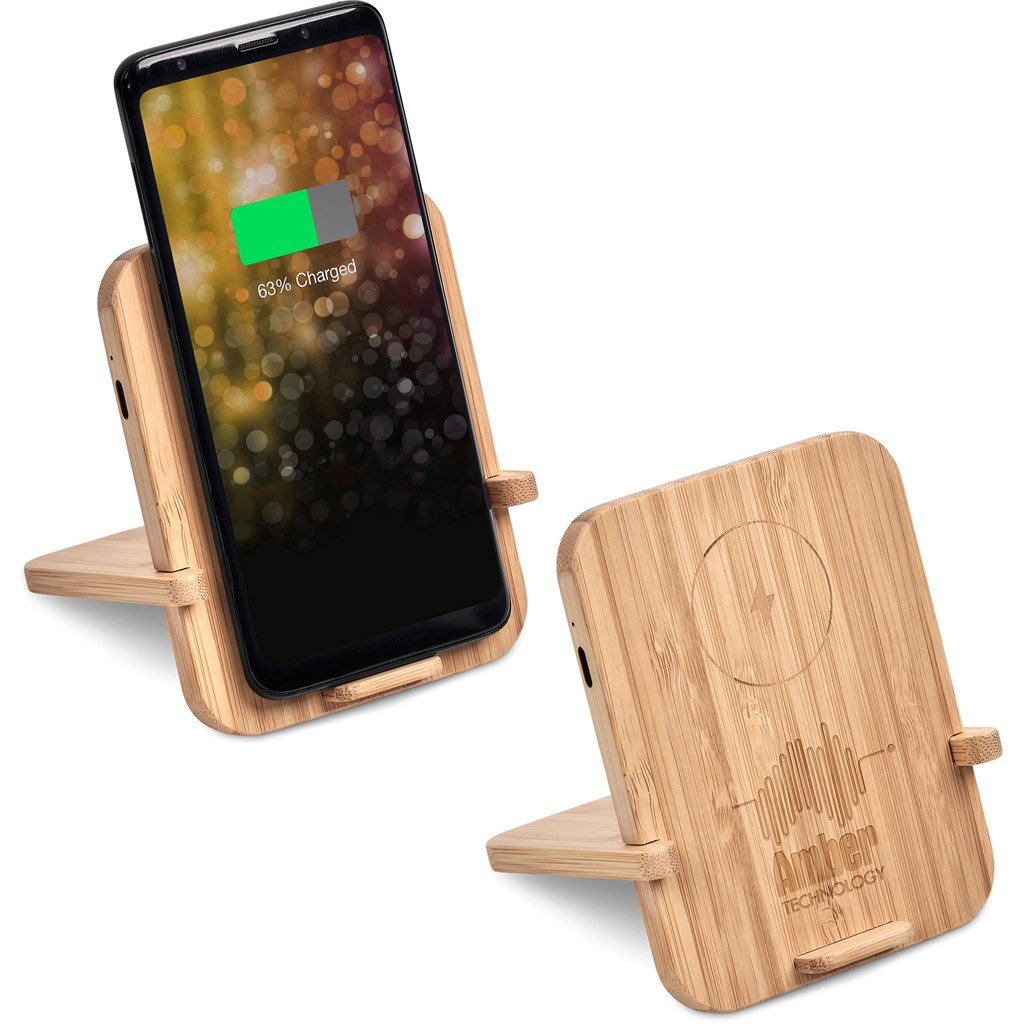 Sustainable Bamboo Wireless Charger Stand