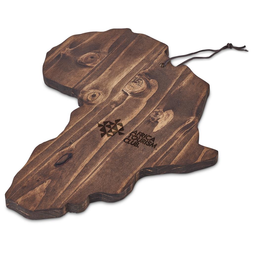 African Shaped Wooden Serving Board