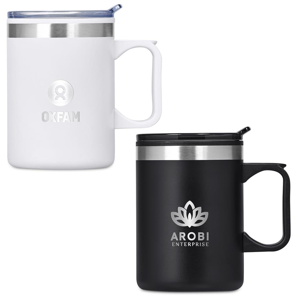 Angelo Stainless Steel & Plastic Double-Wall Mug – 360ml