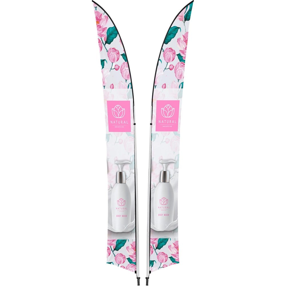 Legend 4M Sublimated Arcfin Double-Sided Flying Banner - 1 complete unit