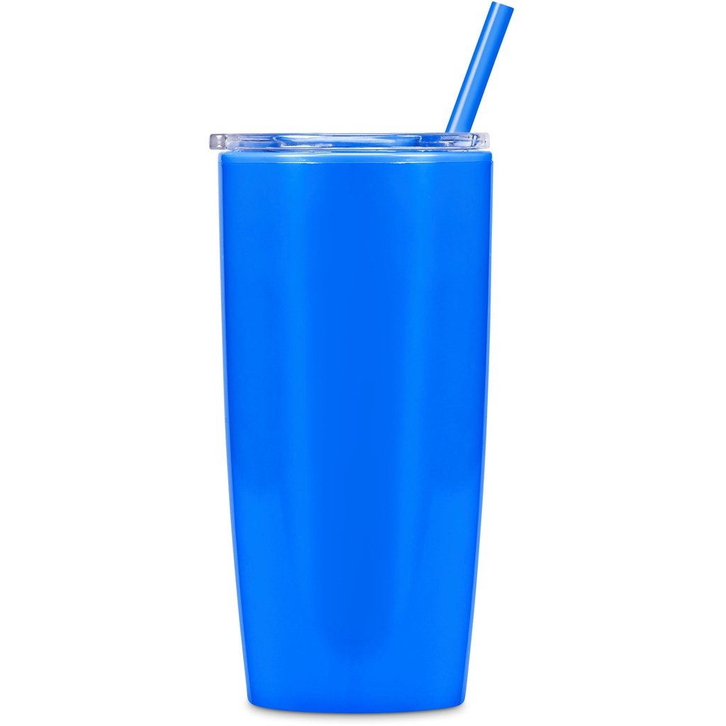 Daytona Plastic 2-in-1 Double-Wall Tumbler & Straw - 600ml