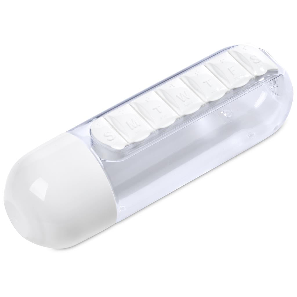 Vita-Stream Pill Box Plastic Water Bottle - 600ml