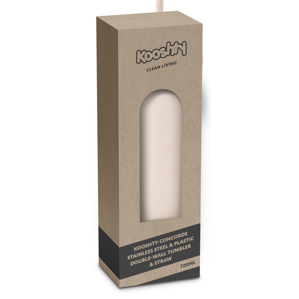 Concorde Stainless Steel & Plastic Double-Wall Tumbler & Straw - 720ml