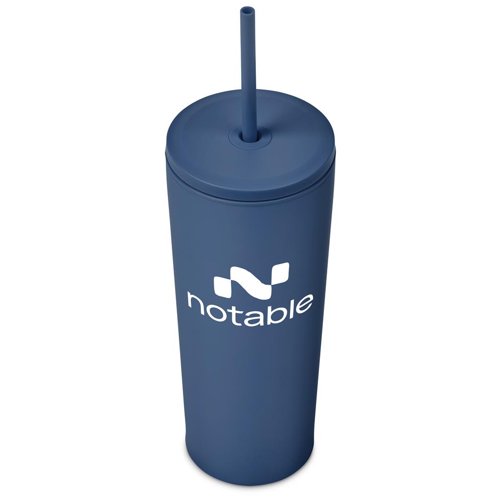 Concorde Stainless Steel & Plastic Double-Wall Tumbler & Straw - 720ml