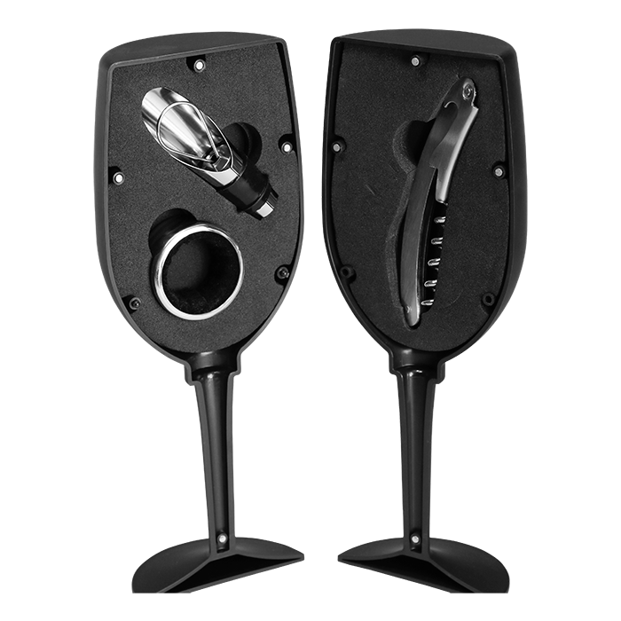 3 Piece Cup Shaped Wine Set