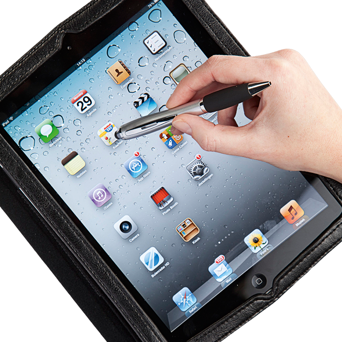 Ballpoint with Rubber Grip and Stylus