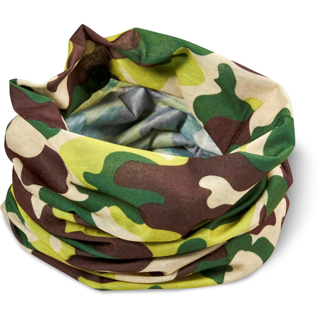 Kids Camo Flexi Tubular Bandana - Orange
