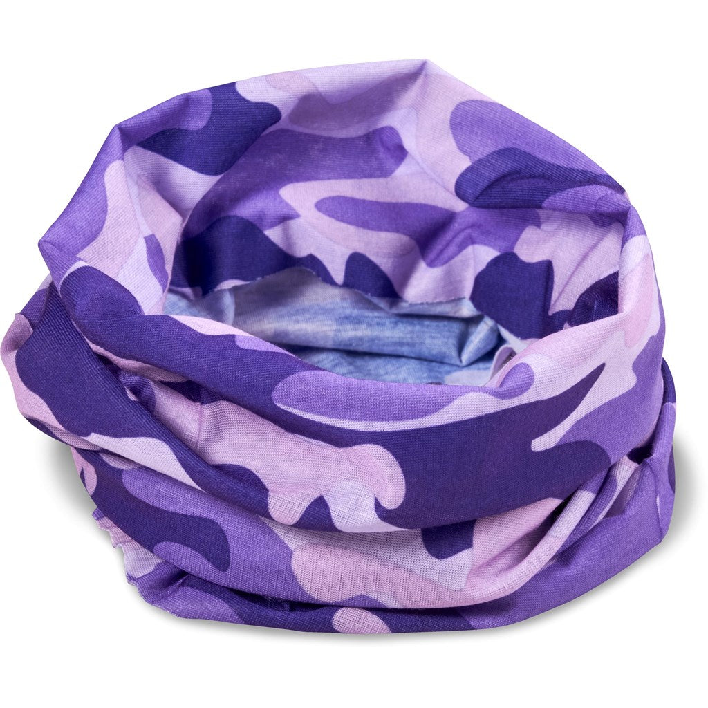 Kids Camo Flexi Tubular Bandana - Orange