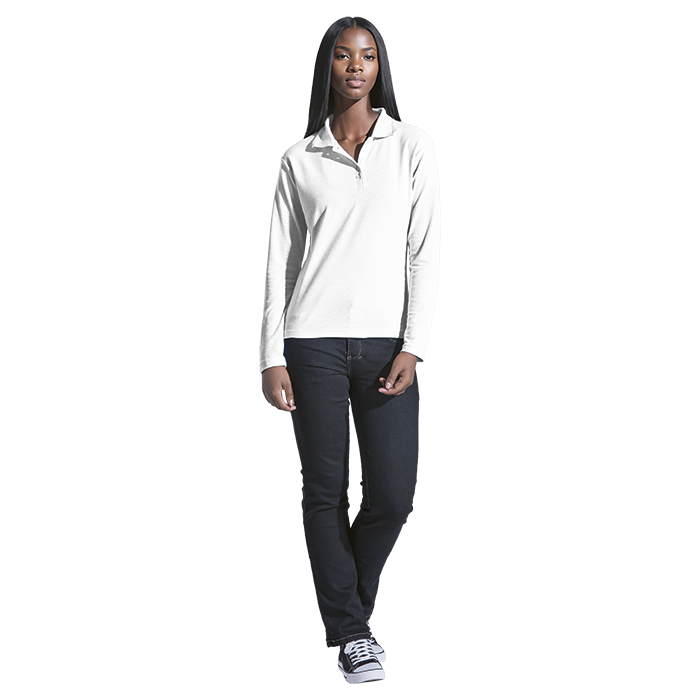 Ladies 175g Pique Knit Long Sleeve Golfer