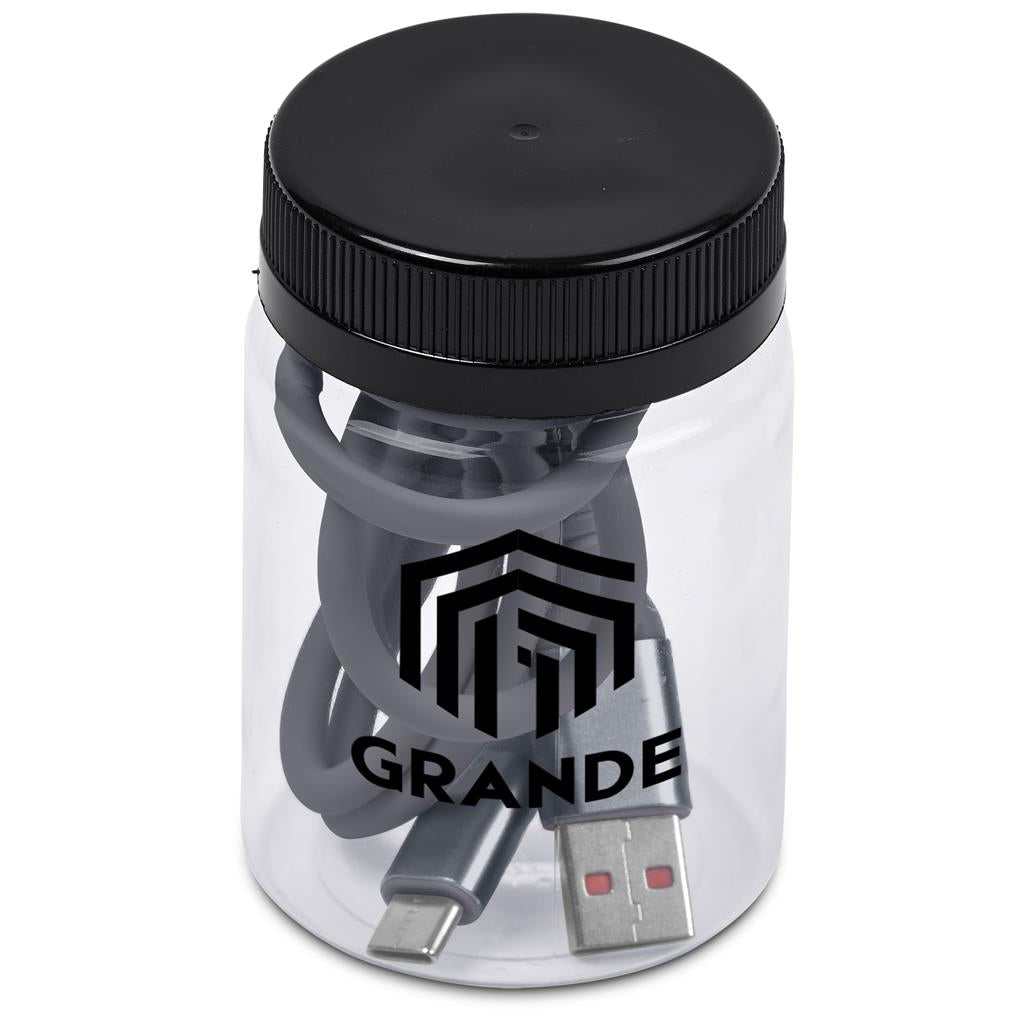 Capsit Fast Charge A2C Cable in Jar