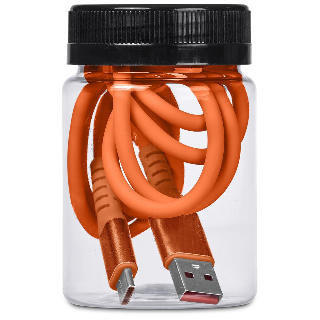 Capsit Fast Charge A2C Cable in Jar
