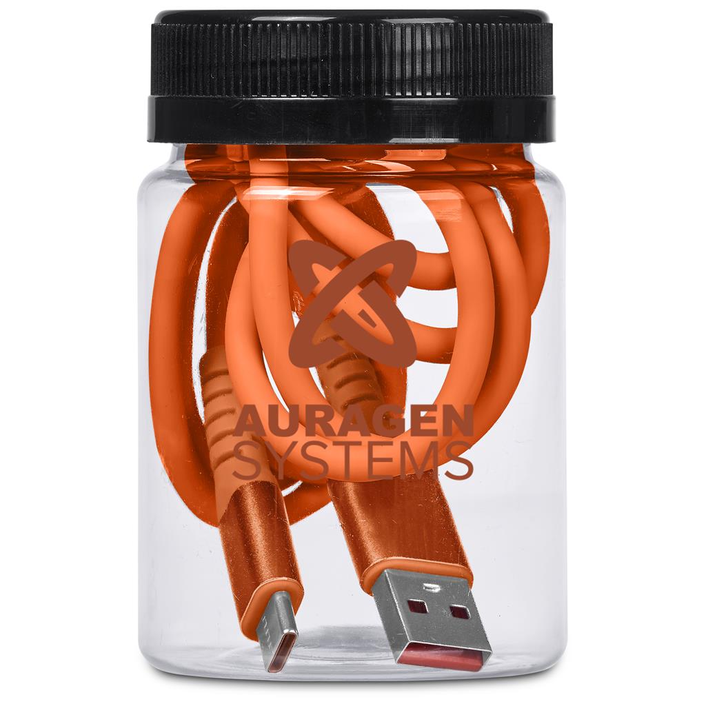 Capsit Fast Charge A2C Cable in Jar